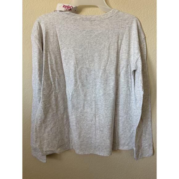 Justice Gray Blue Sparkle Be Beyoutiful Cat Girls’ Long Sleeve Top Size 14/16 - Picture 5 of 5